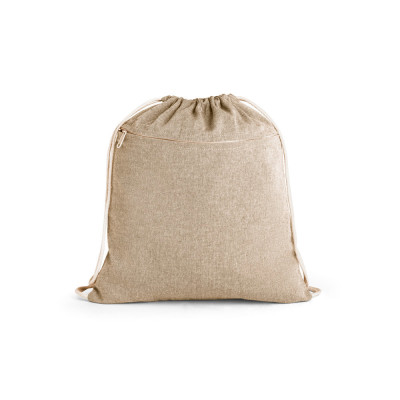 CHANCERY. Drawstring bag in recycled cotton (70), polyester (30 rPET) (140 g/m²)
